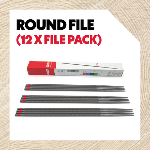 Oregon 70504 round files flat view demonstrates uniform diameter