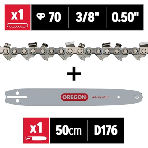 Oregon AdvanceCut 70-drive-link chain ready for quick replacement