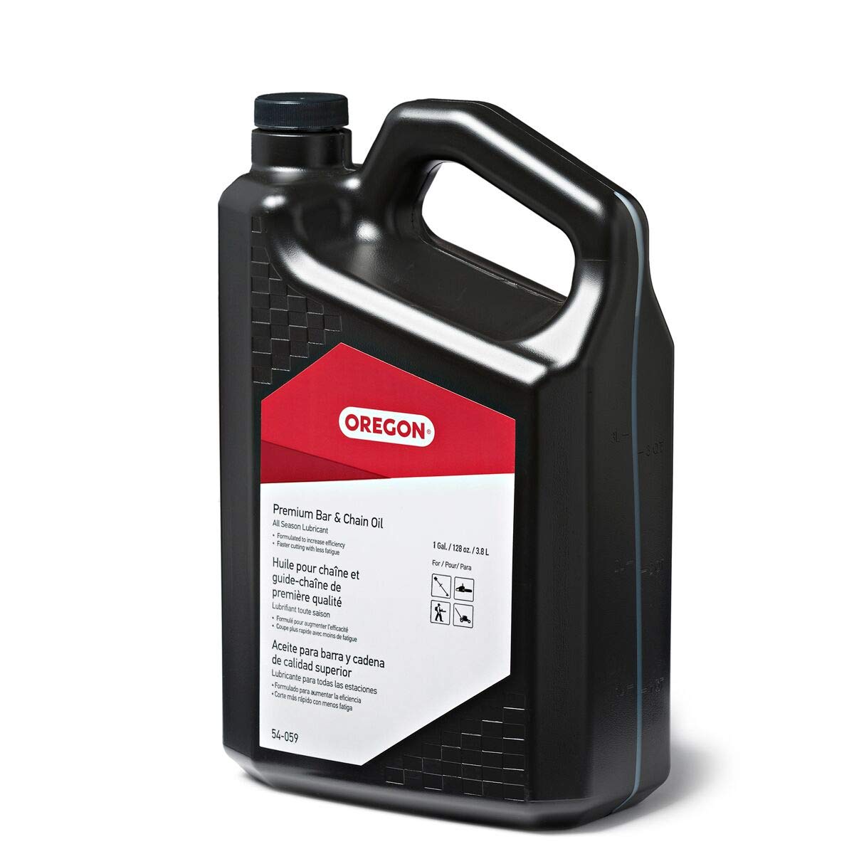 Oregon bar and chain oil on saw usage demonstrates all-season lubrication