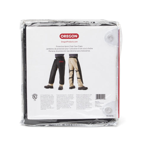 One-size-fits-all Oregon chainsaw chaps suitable for men and women