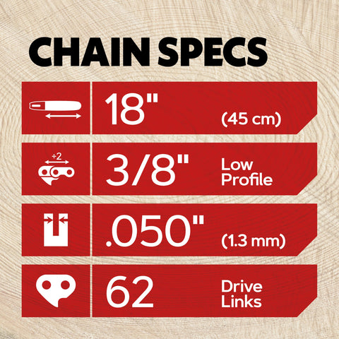 Oregon chain compatible with Husqvarna, Echo, Poulan for versatile use