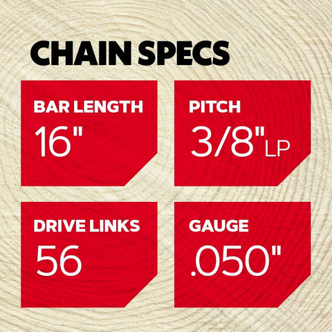 Oregon chain fits Husqvarna, Echo, Ryobi and more for easy swaps