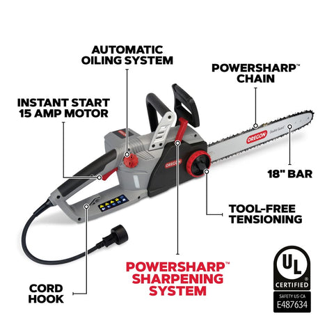 Oregon CS1500 PowerSharp system sharpens in seconds for quick maintenance