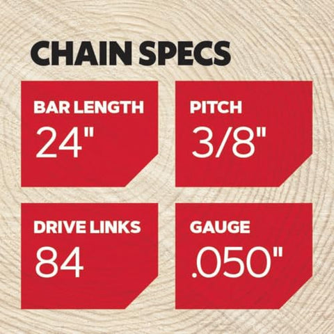 Oregon LubriTec keeps chain and bar oiled for smoother operation.