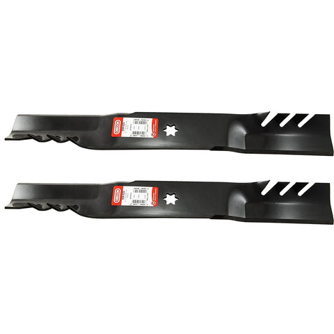 Oregon Gator G5 edge close-up showing a durable fused edge for mulching blades