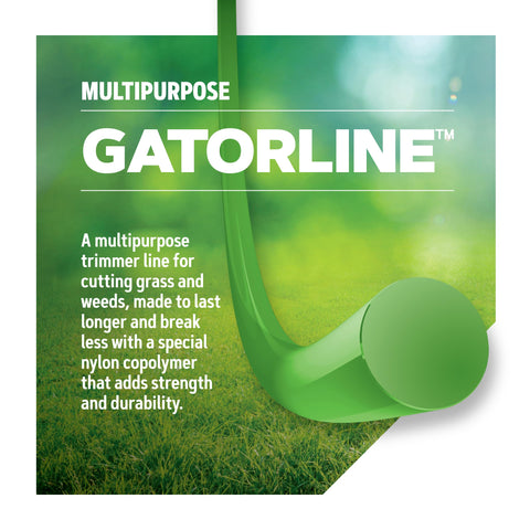 Oregon Gatorline fortified nylon co-polymer resists breakage for durable performance.