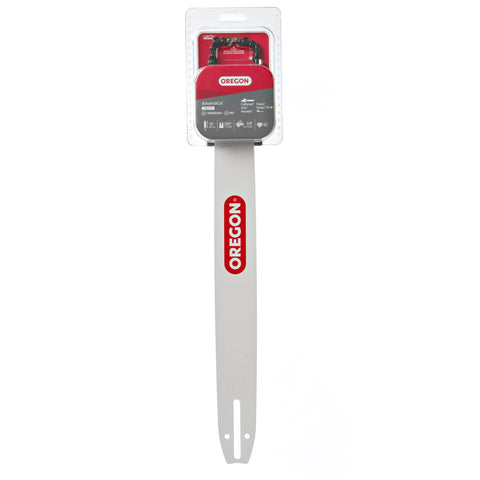 Oregon guide bar with multi-rivet nose adds durability and control.