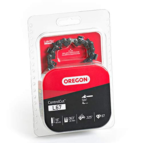 Oregon L67 low vibration design reduces fatigue during prolonged cutting sessions.