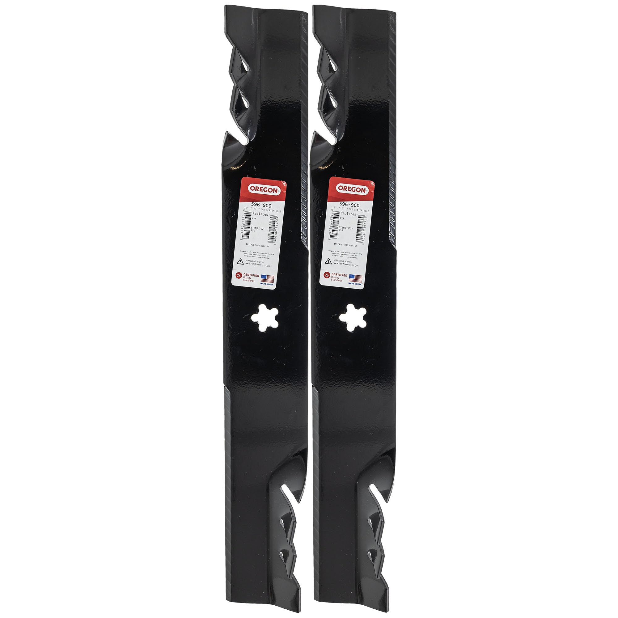 Oregon Longer Life 596-900 Gator Fusion G5 blade edge closeup highlighting tungsten fusion
