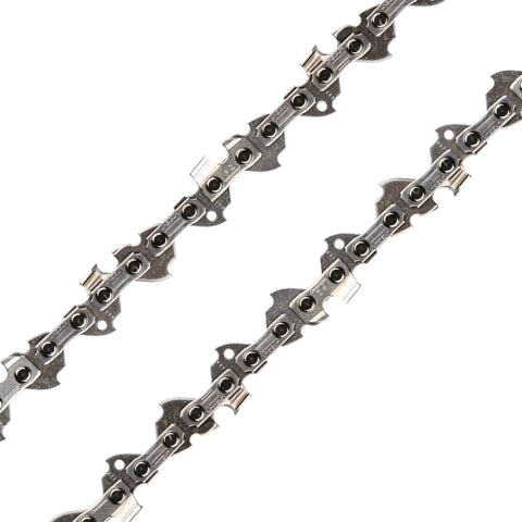 Close-up of the low-kickback bumper link for safer cutting