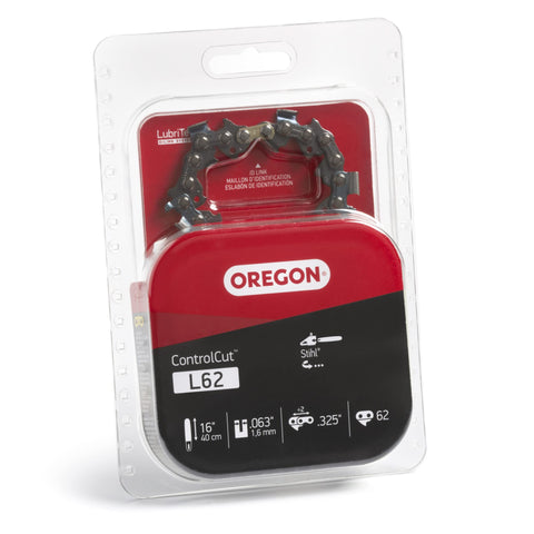 Oregon LubriTec oiling system extends chain life during cutting.