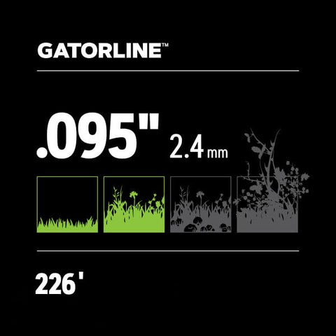 Oregon Magnum Gatorline 0.095 donut-pack trimmer line for long-lasting use.