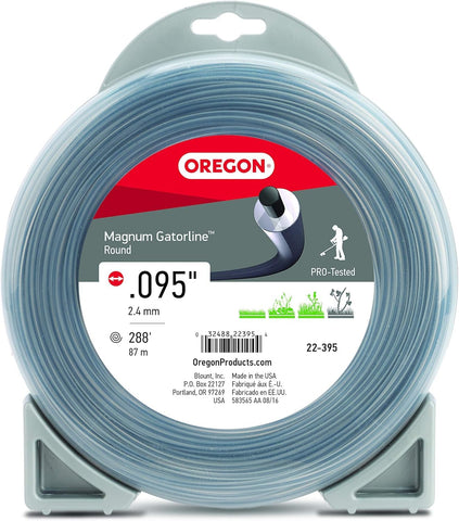 Oregon Magnum Gatorline 0.095-inch donut pack ready for heavy-duty trimming