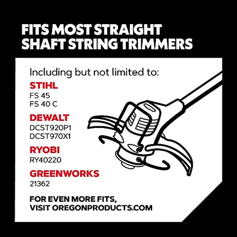 Oregon Magnum Gatorline four-edge square profile trimmer line cuts thick weeds efficiently.