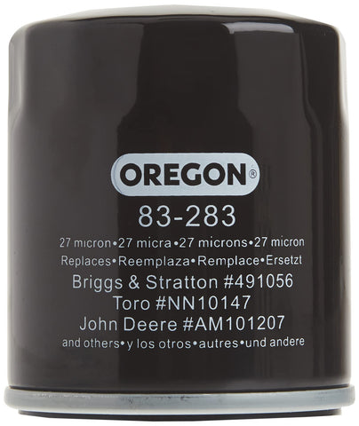 Oregon oil filter for Briggs & Stratton 491056 maintains clean oil flow.