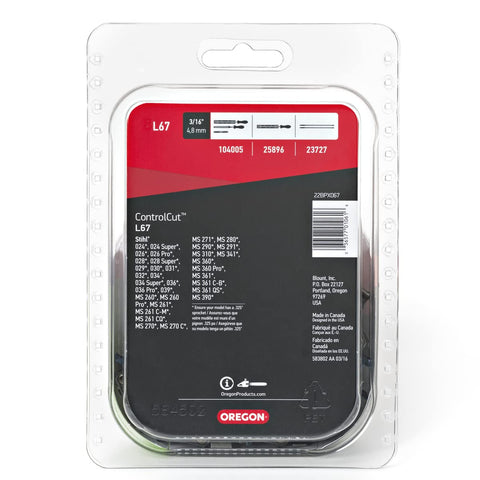 325 pitch and 0.063 gauge for smooth cutting