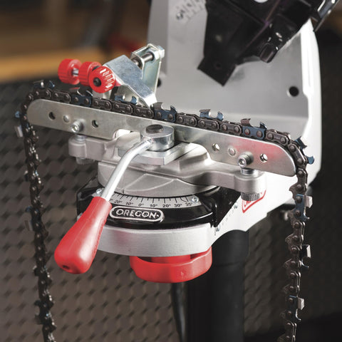 Depth gauge disc and profile discs shown for accurate maintenance.