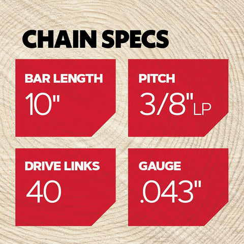 Oregon R40 AdvanceCut chain made in the USA for durability