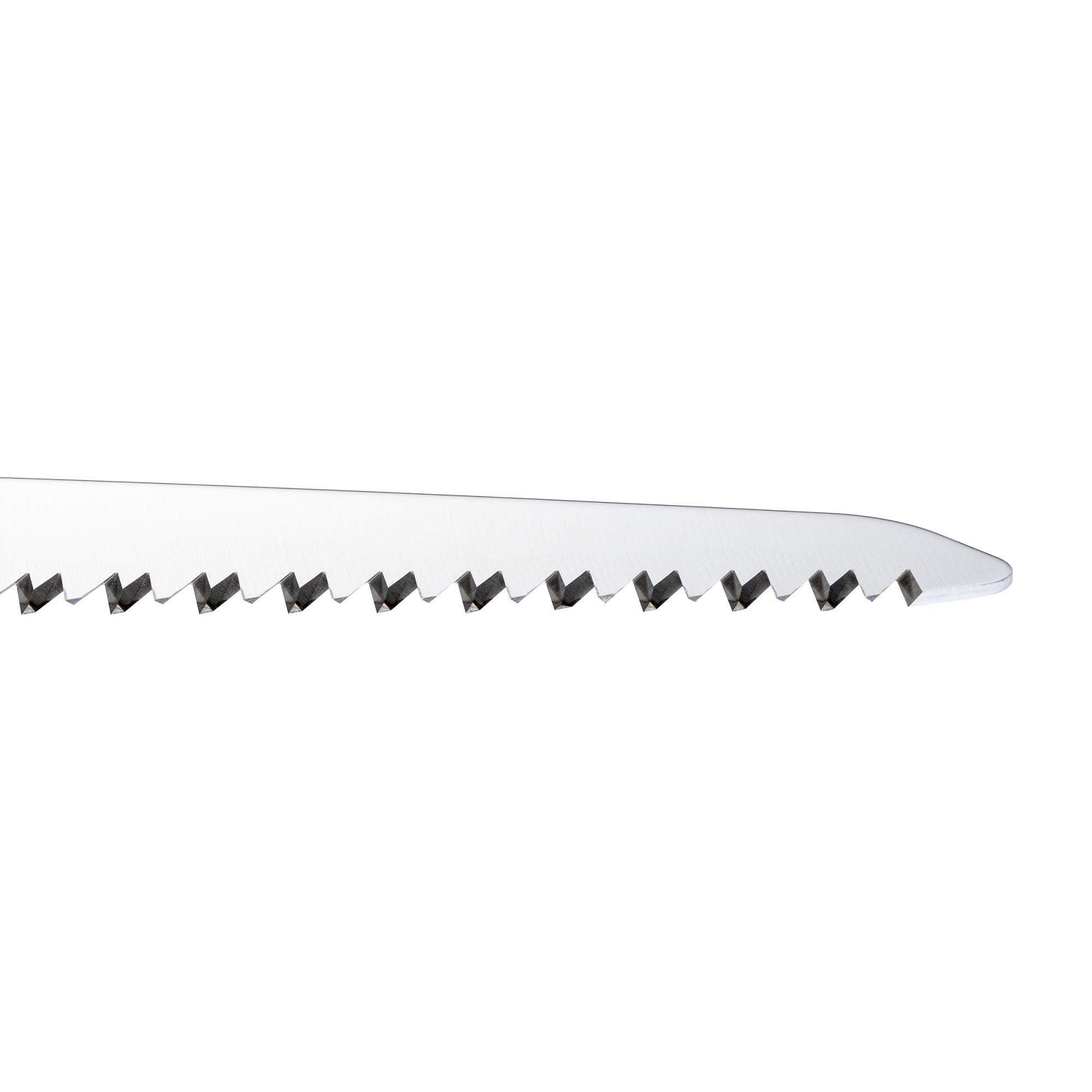 Oregon scabbard with quick-release keeps blade safe and ready.