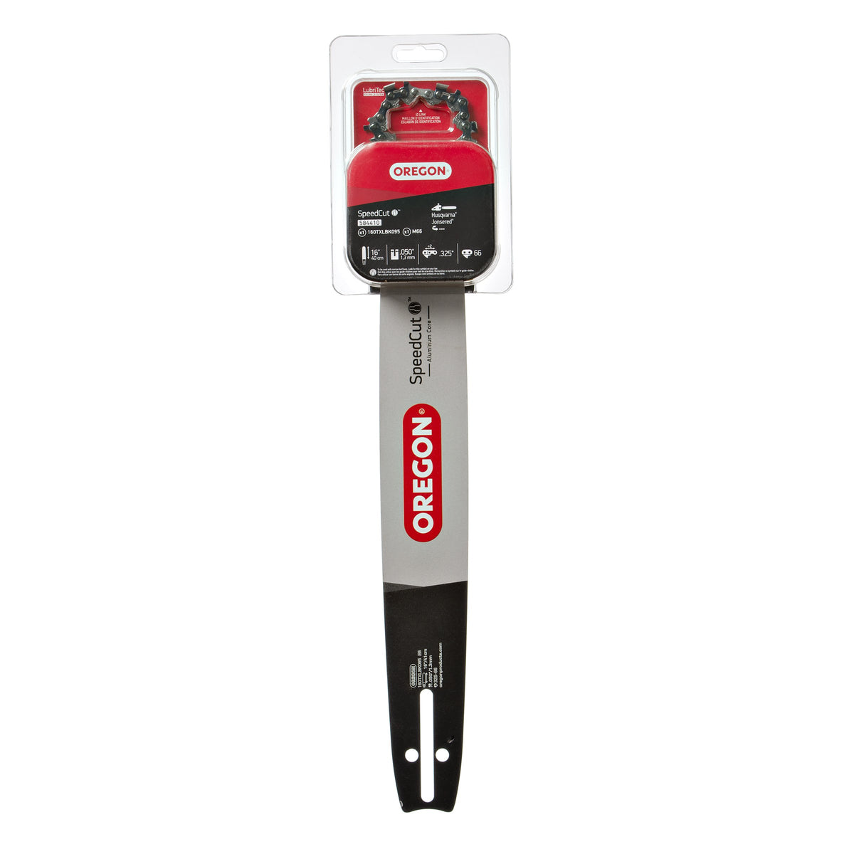 Oregon SpeedCut 16 guide bar provides stable, durable cutting performance
