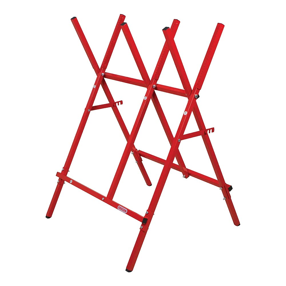 Oregon Steel Log Saw Horse folded frame for easy portable transport.