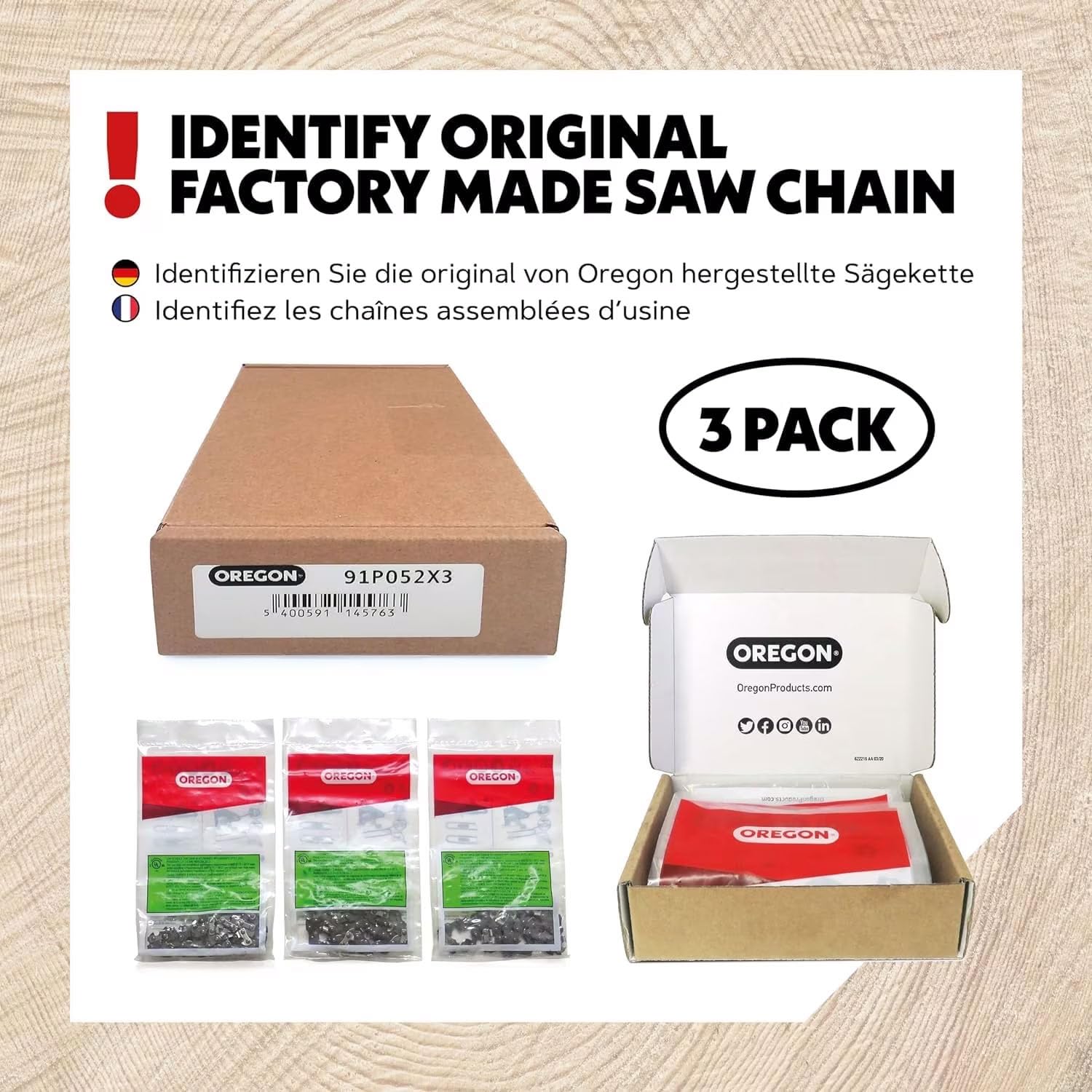 Oregon V68 PowerCut chain fits Stihl MS230 and MS250 models.