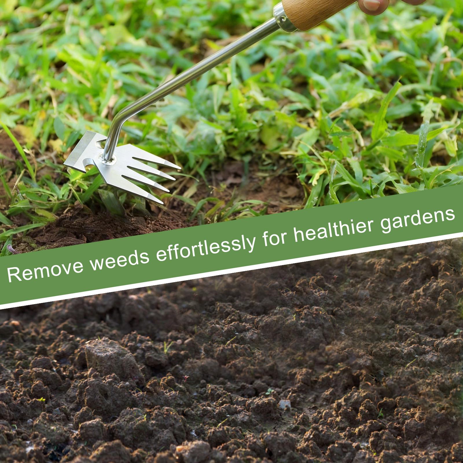 Orelex multi-functional gardening tool ideal for transplanting, digging, and soil loosening