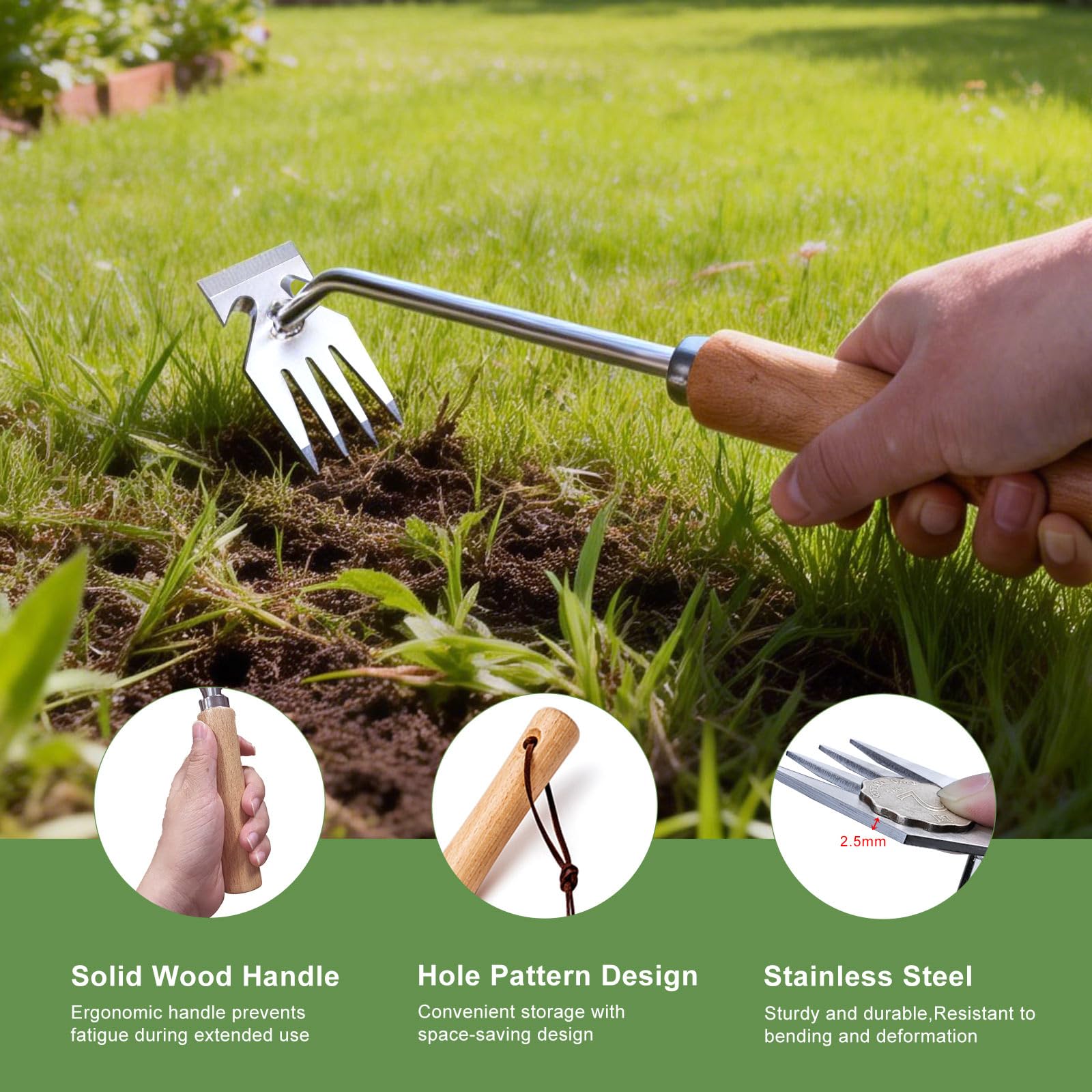 Orelex weed puller lever design enabling effortless weed removal from soil