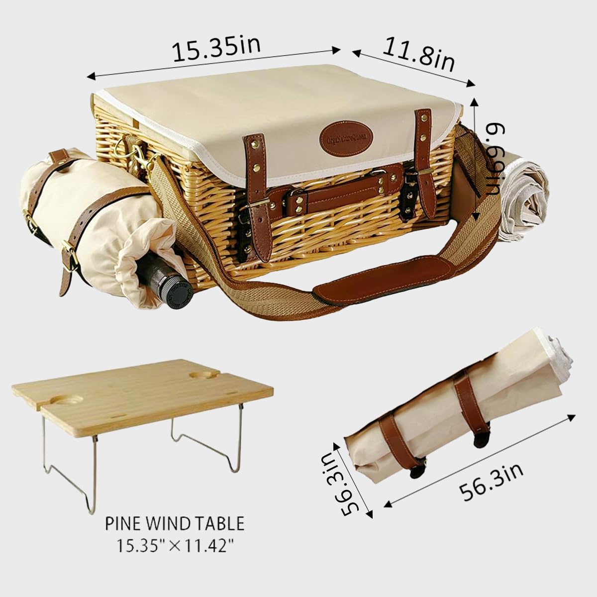 OrgaNatureQueen foldable picnic table enabling stable dining on uneven terrain.