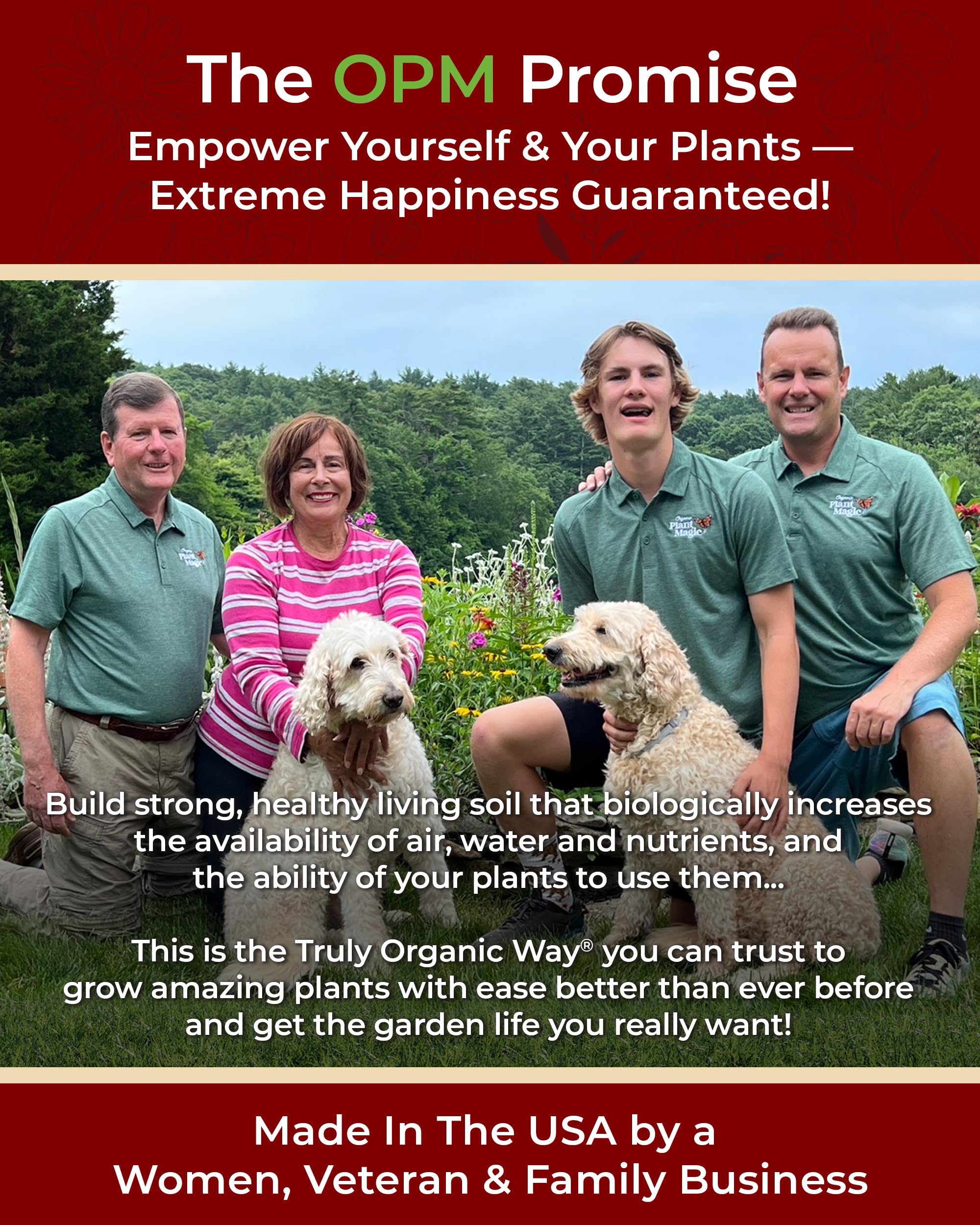 Organic Plant Magic grobiotics mycorrhizae enhanced soil promotes stronger root networks