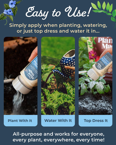 Organic Plant Magic mycorrhizae-enhanced-growth supports robust root development.