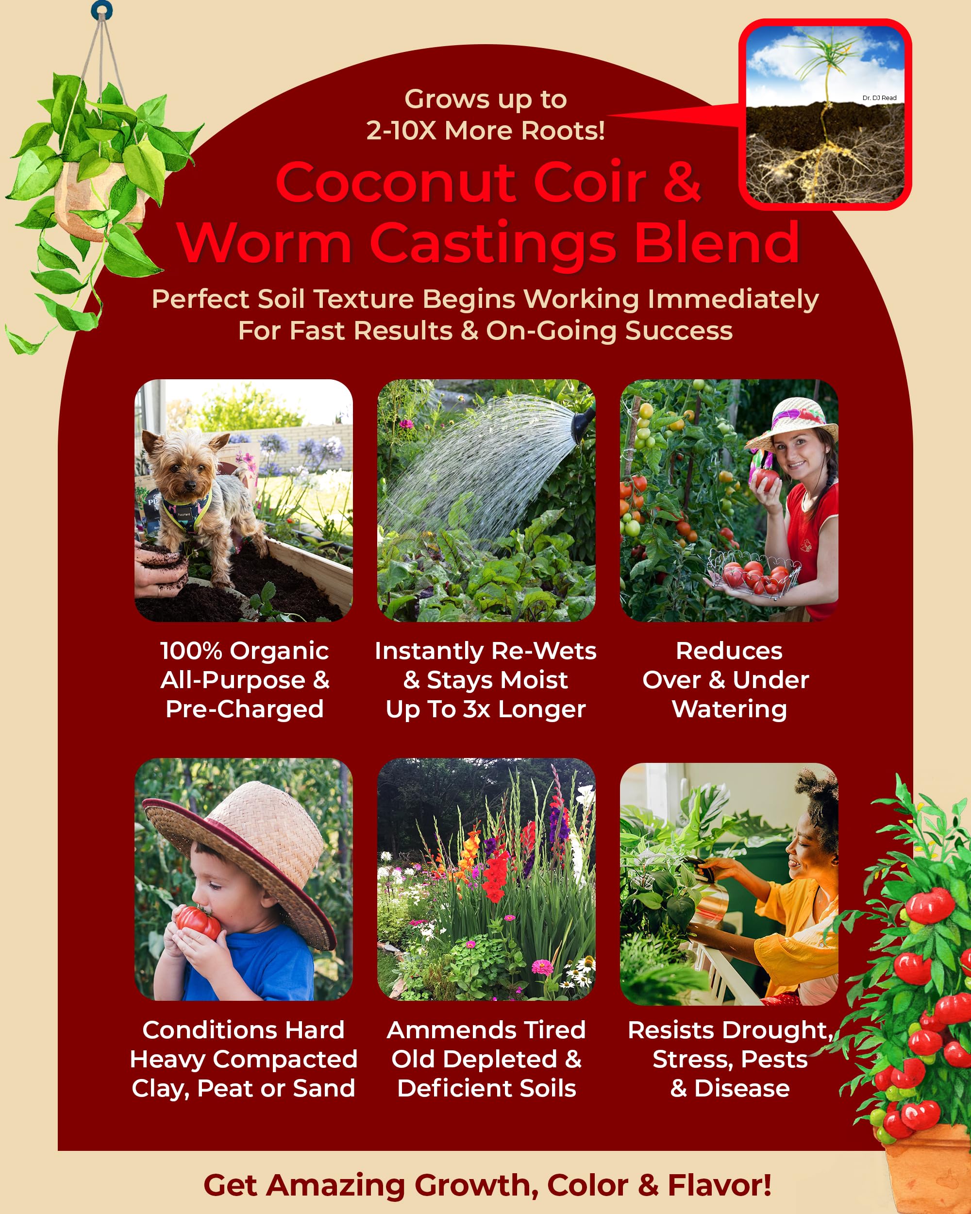 Organic Plant Magic versatile use for seeds, starts, transplants, and containers.
