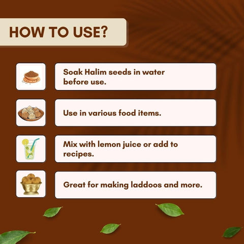 Organic Spree Halim seeds added to soup for natural flavor.