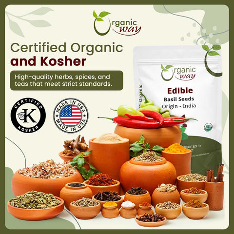 Organic Way sabja seeds stored easily to preserve freshness.