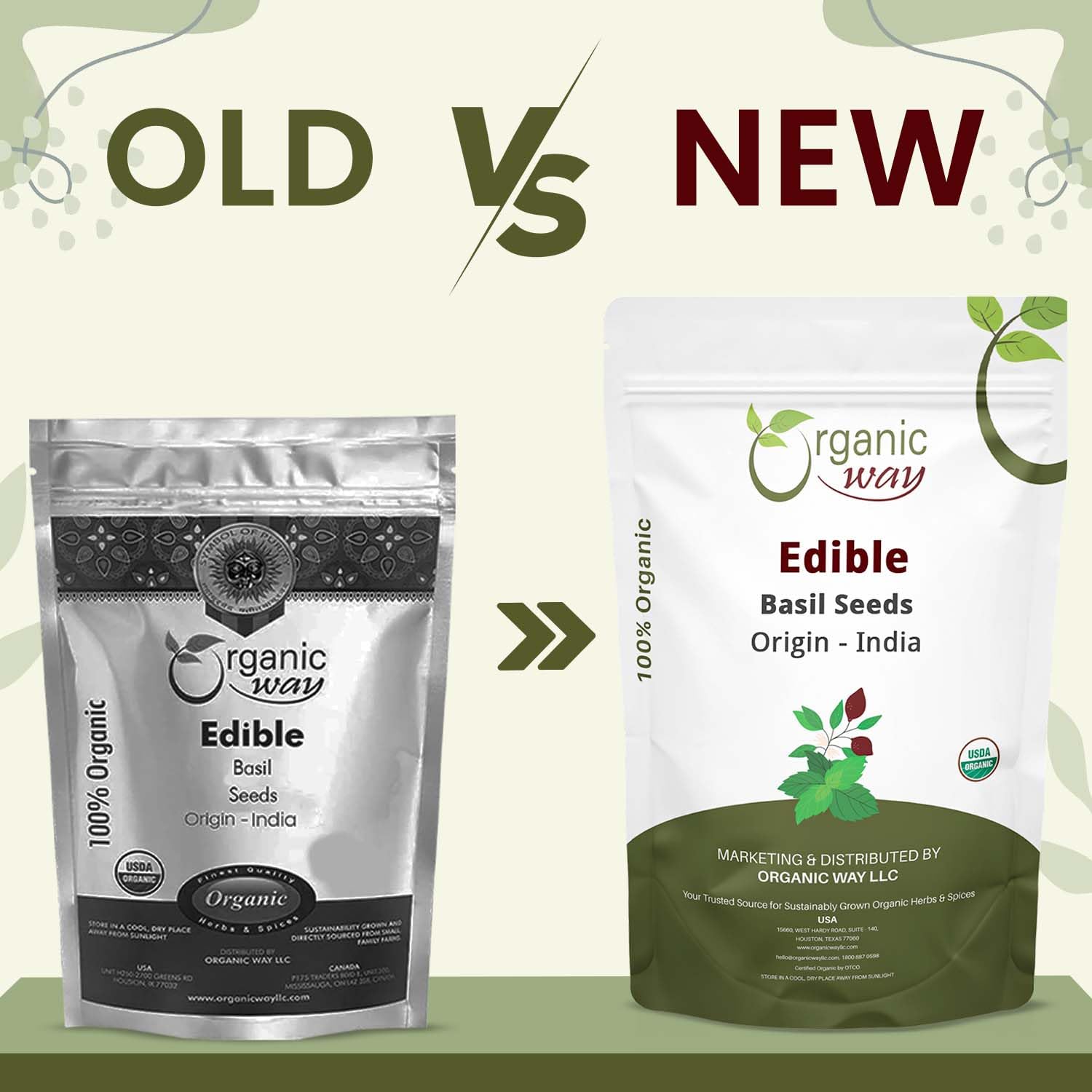 Organic Way sabja seeds designed for refreshing drinks.