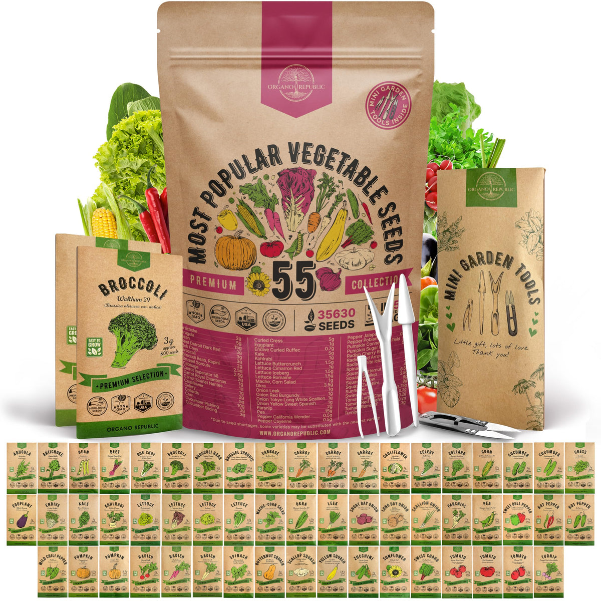 Organo Republic artichoke seed packet for easy home gardening and fresh harvest.