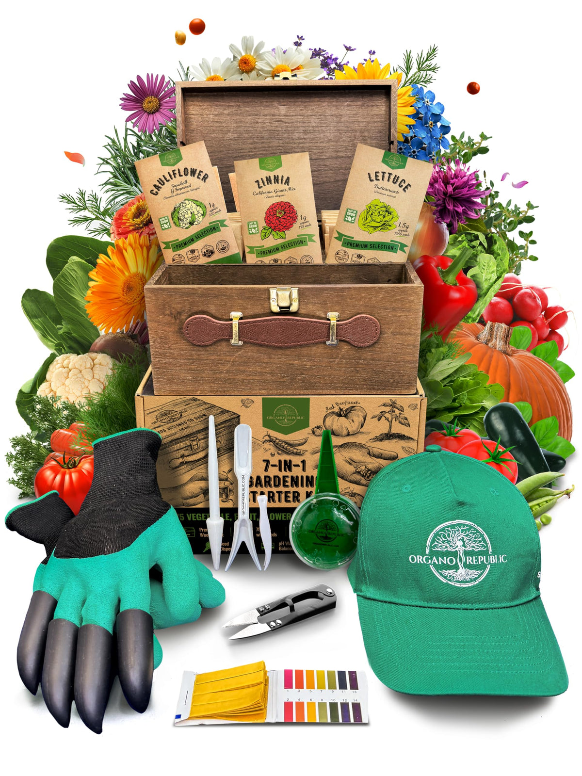 Organo Republic 7-in-1 starter kit for indoor or outdoor planting