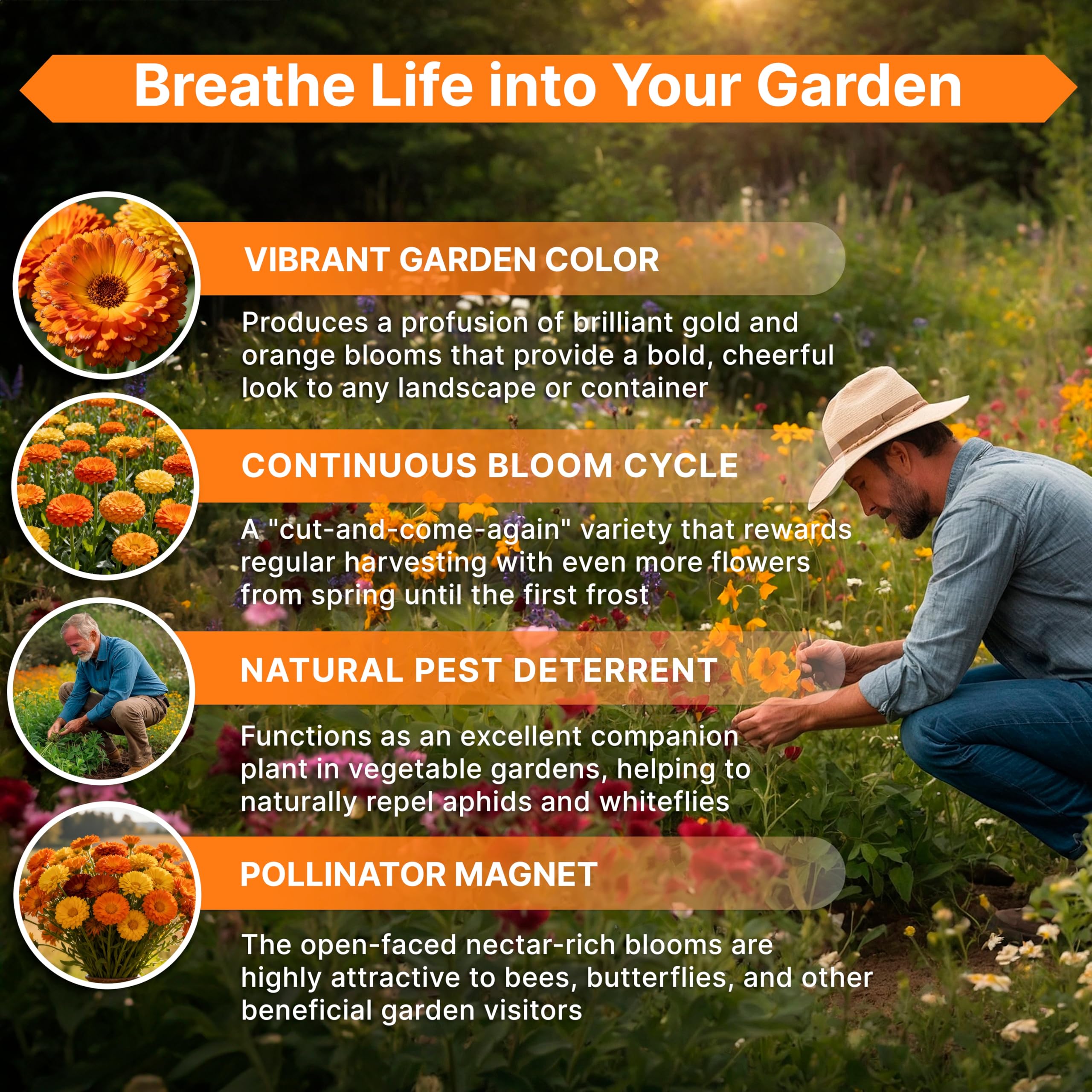 Beginner-friendly growing tips for calendula from Organo Republic.