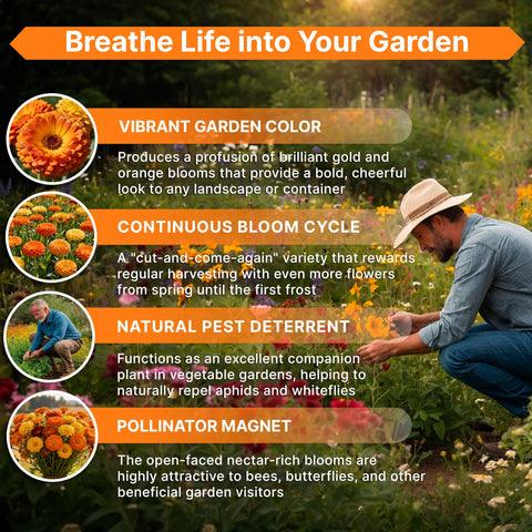 Beginner-friendly growing tips for calendula from Organo Republic.