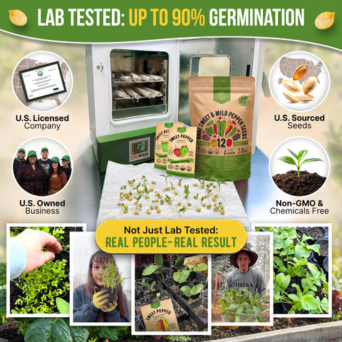 Organo Republic pepper variety seed pack inside garden kit, beginner-friendly.