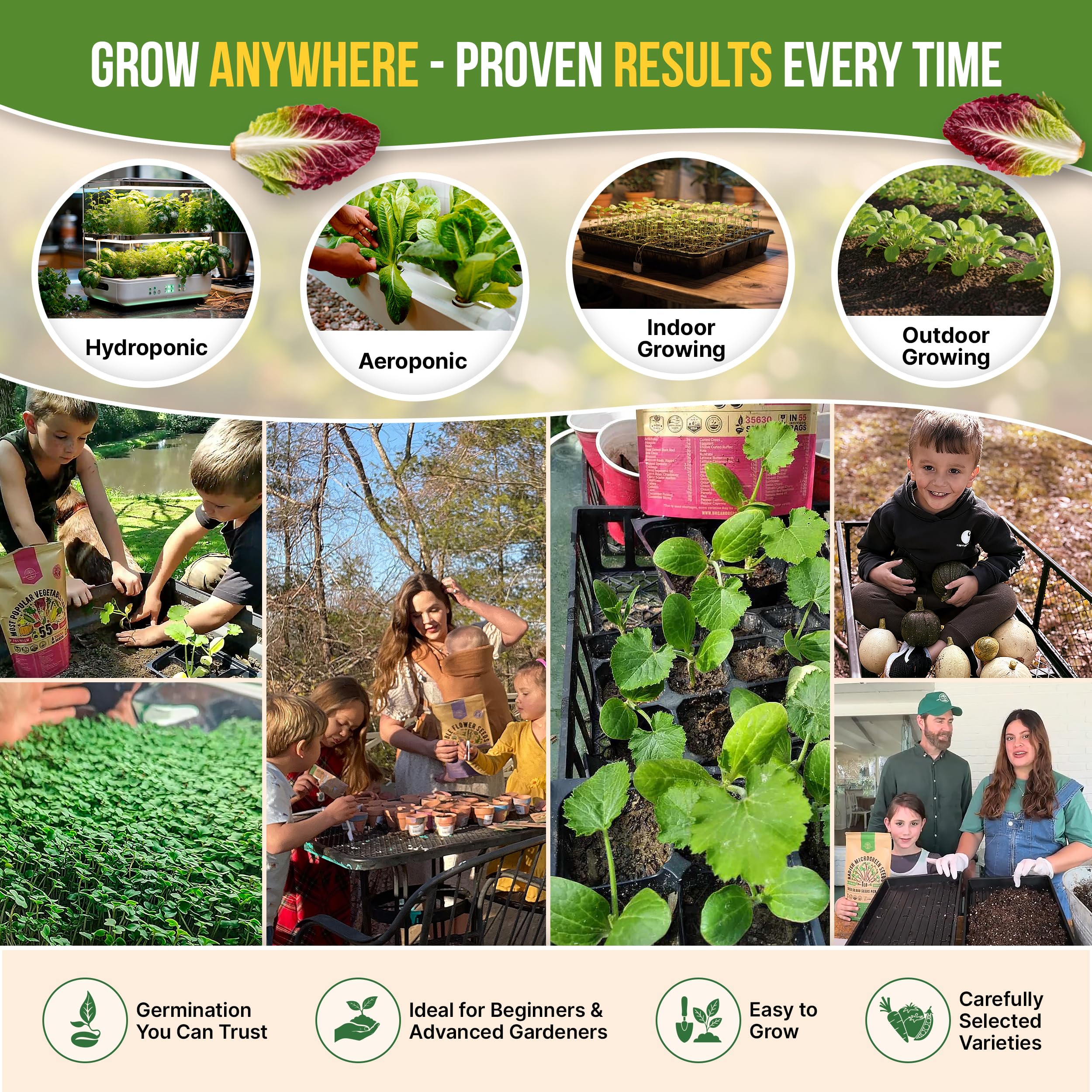 Organo Republic high germination potential tested for year-round harvest.