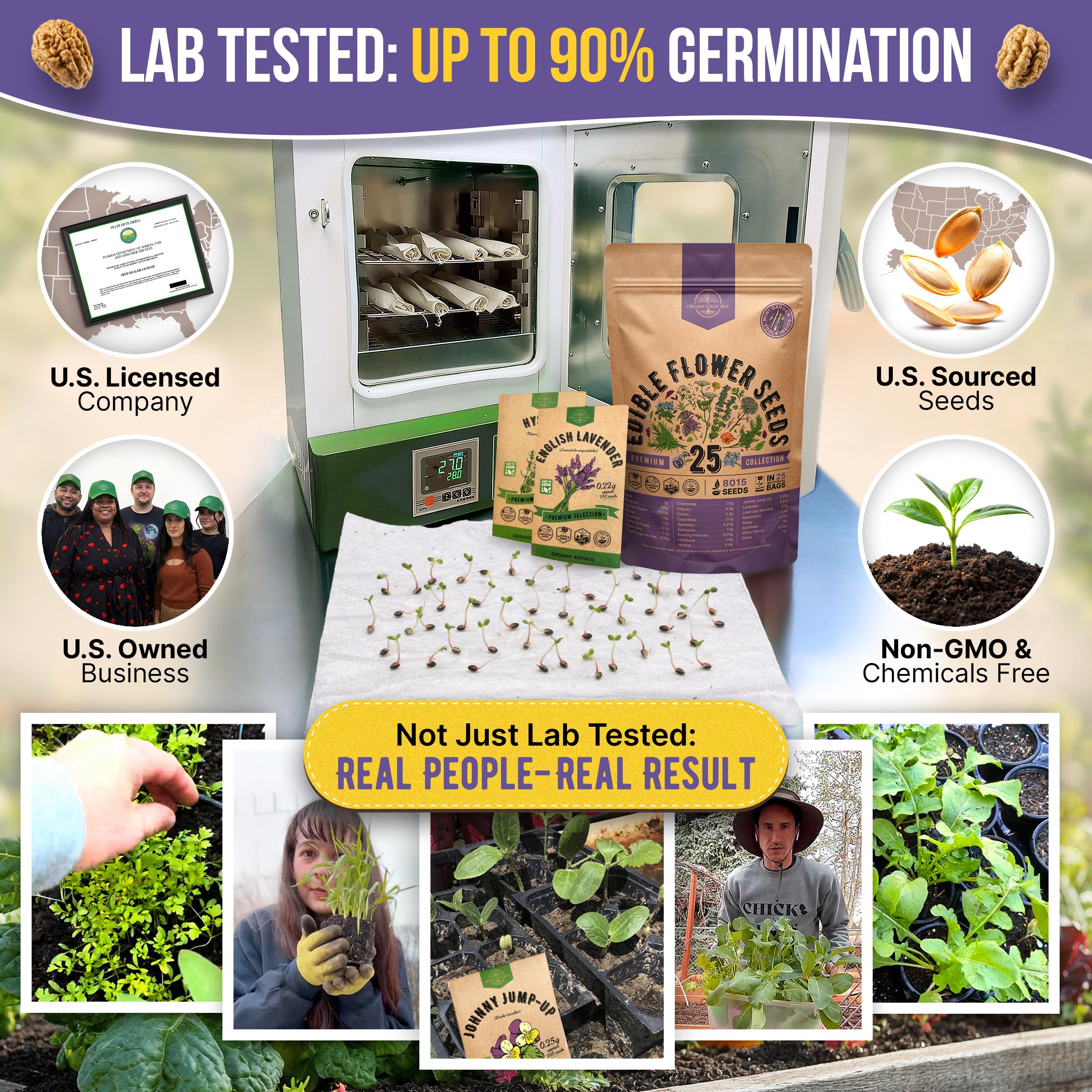 Organo Republic indoor-outdoor seed pack designed for window-sill and hydroponic gardens