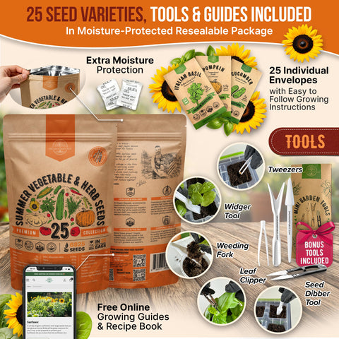 Organo Republic mini garden tools included with seeds streamline planting