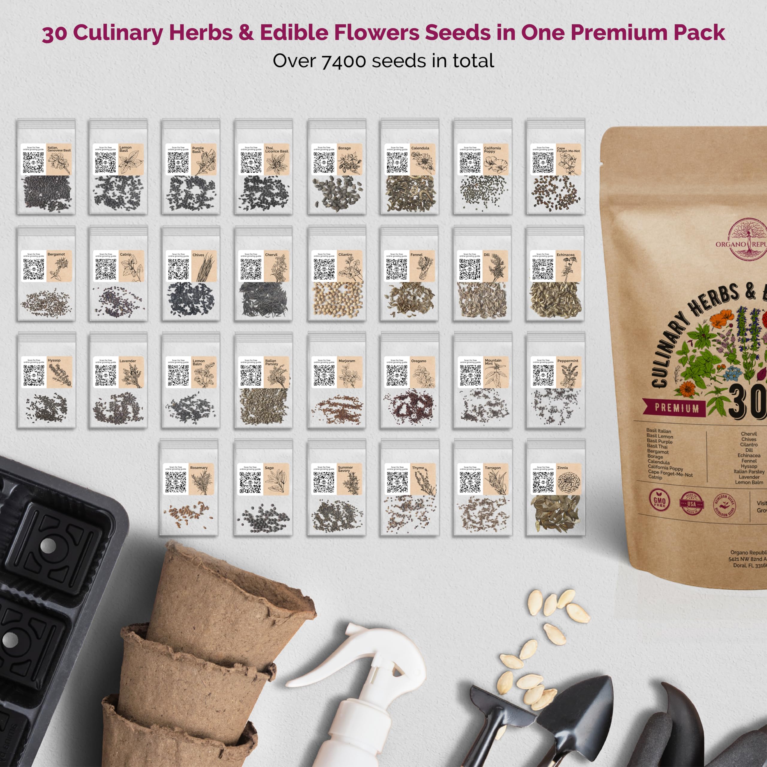 Organo Republic QR-guided growing instructions for simple, step-by-step planting
