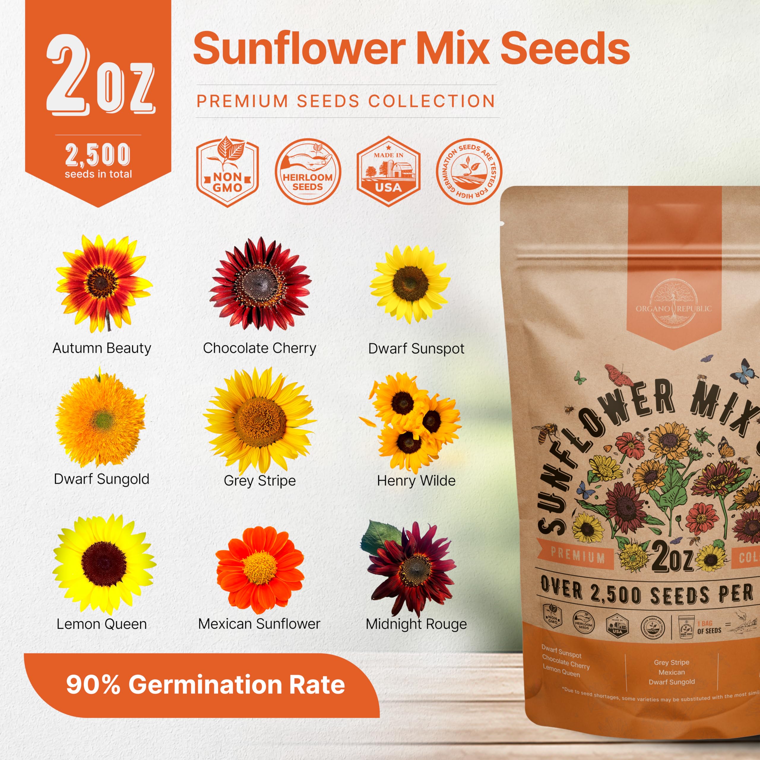 Seed packet QR code links to an online growing guide.