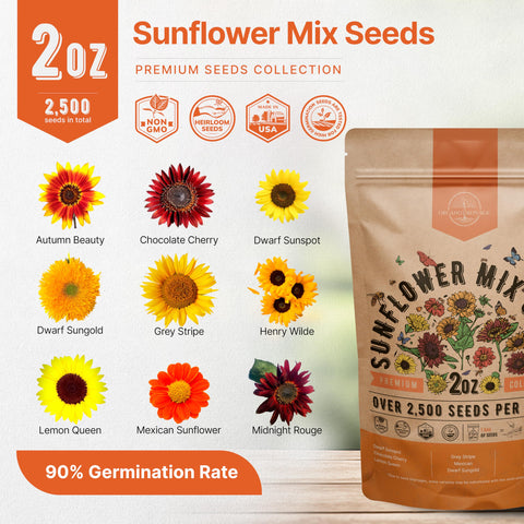 Seed packet QR code links to an online growing guide.