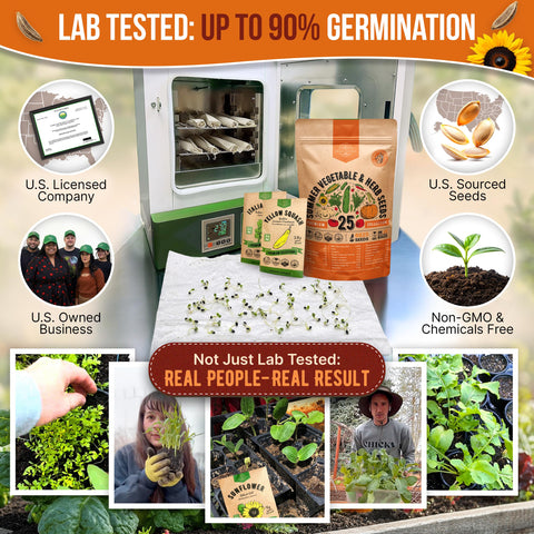 Organo Republic seed packets inside a waterproof bag ready for easy gardening