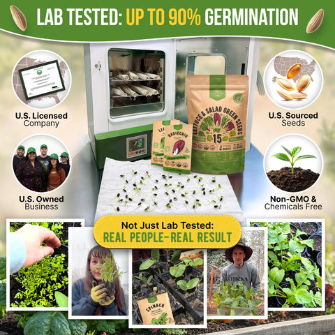 Organo Republic seed packets inside waterproof bag for organized indoor and outdoor planting.