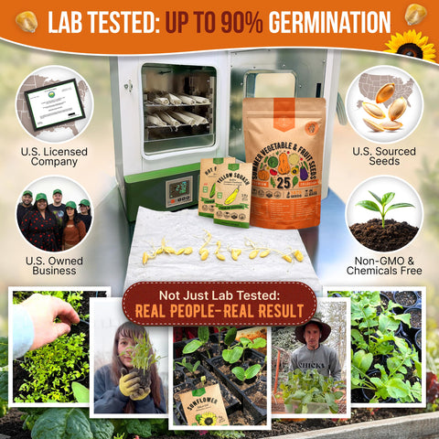 Organo Republic seed packets inside a waterproof bag for indoor or outdoor sowing