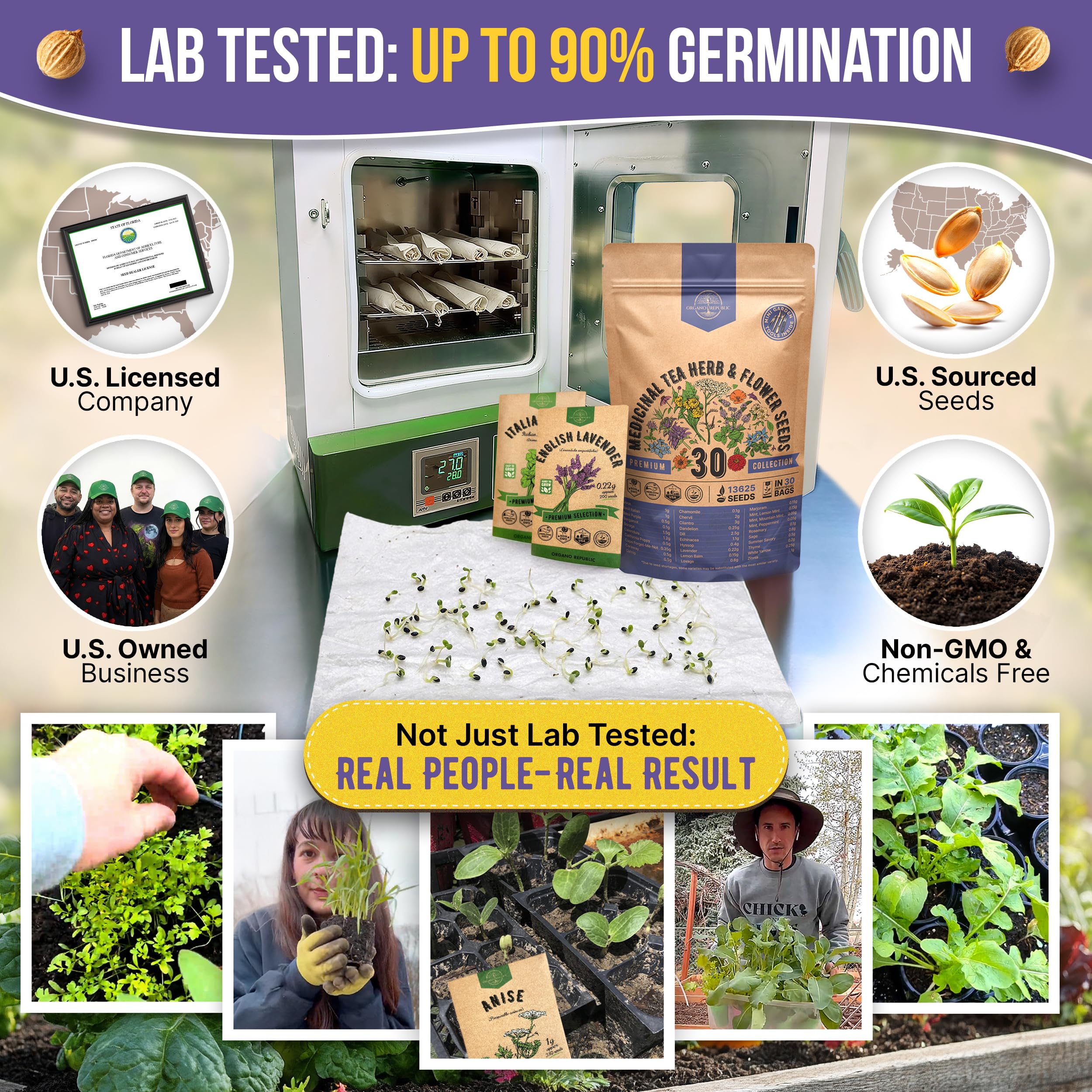 Organo Republic thirty seed packets help you stay organized and plan planting